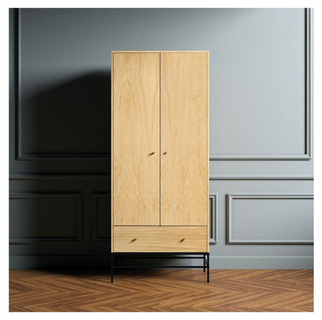 Flora Garderobe, Natur eg, 80x55x190