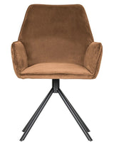 Woood Amber Spisebordsstol - Caramel Velour - Unoliving.com