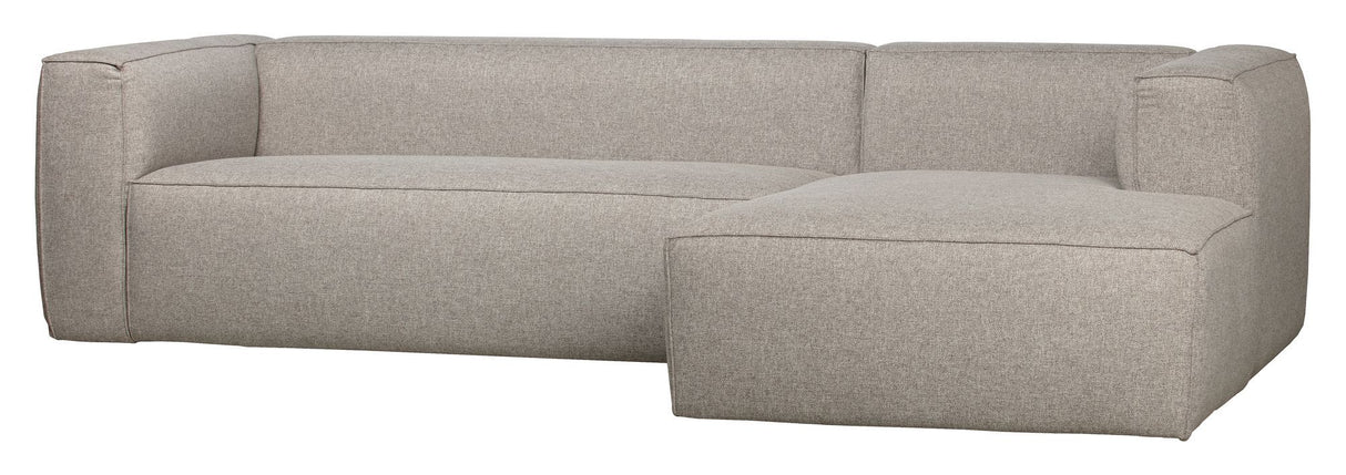 Woood Bean Sofa m. højrevendt chaiselong, Lys grå - Unoliving.com