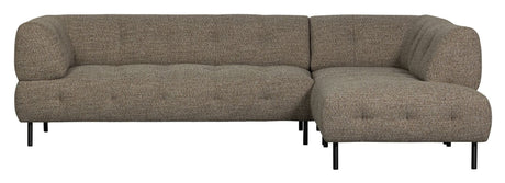 Lloyd Sofa m. chaiselong, Højre, Mørkebrunt Melange