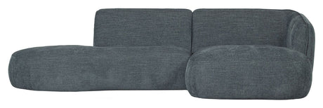 Polly Sofa m. chaiselong, Højre, Blå/Grøn