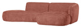 Polly Sofa m. chaiselong, Højre, Pink - Unoliving.com