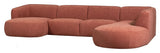 Polly U-sofa, Højrevendt, Pink