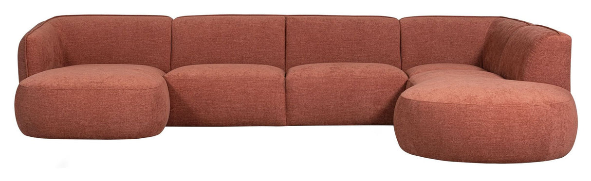 Polly U-sofa, Højrevendt, Pink