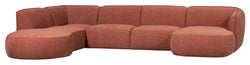 Polly U-sofa, Venstrevendt, Pink