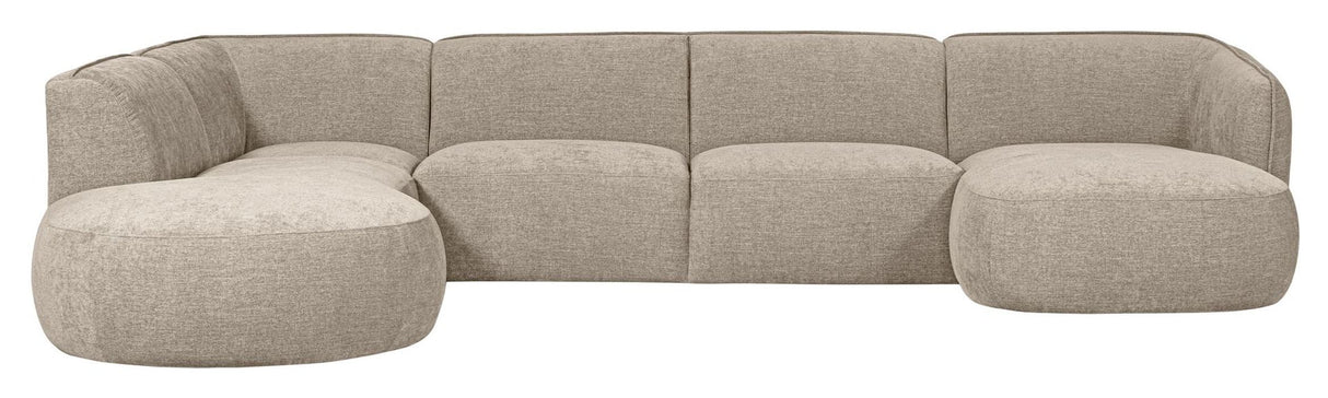 Polly U-sofa, Venstrevendt, Sand