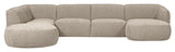 Polly U-sofa, Venstrevendt, Sand