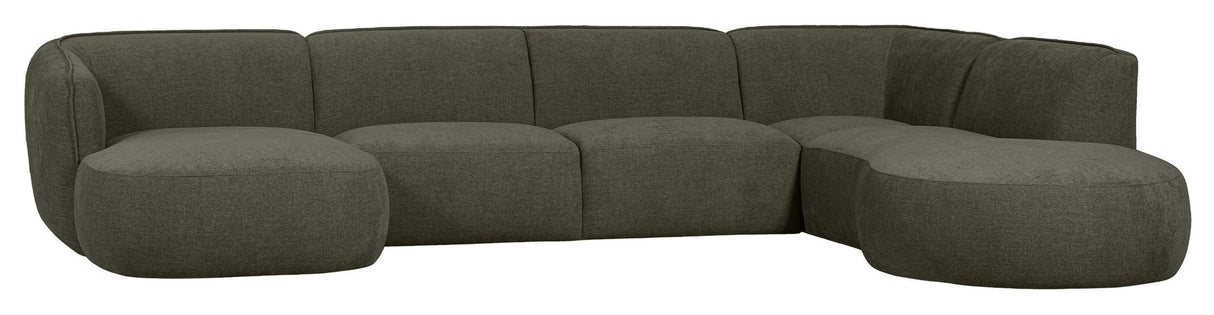 Polly U-sofa, Warm Green