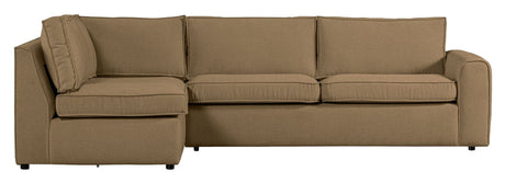 Freek Hjørnesofa, Venstre, Light Brown - Unoliving.com