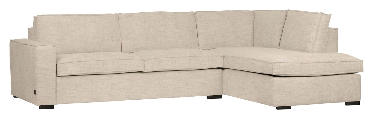 Woood Hajo Sofa m. højrevendt chaiselong, Offwhite melange - Unoliving.com