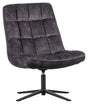 Job Loungestol m. drejefod, Antracit velour - Unoliving.com