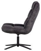 Job Loungestol m. drejefod, Antracit velour - Unoliving.com