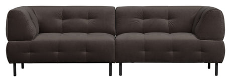 Lloyd 4-pers. Sofa, Mat cast iron velour - Unoliving.com