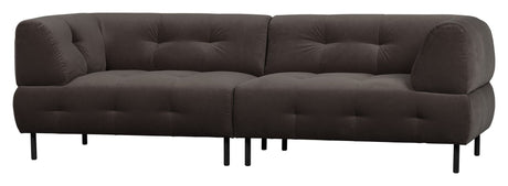 Lloyd 4-pers. Sofa, Mat cast iron velour - Unoliving.com