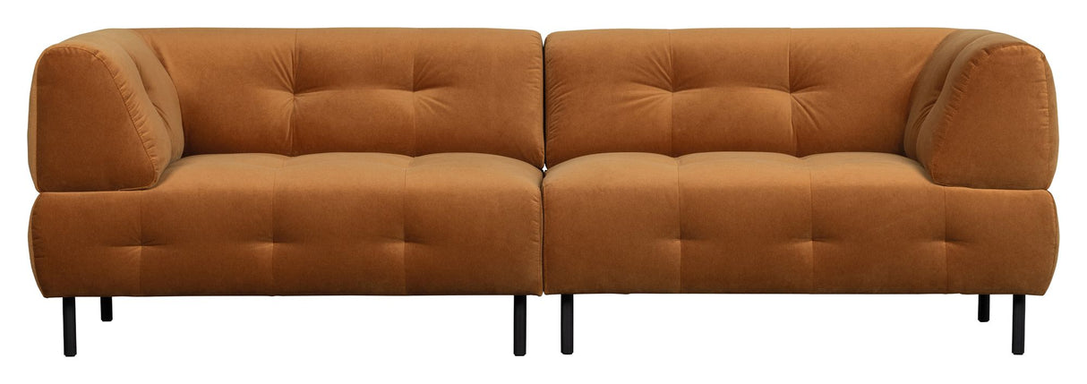 Lloyd 4-pers. Sofa, Mat cinnamon velour - Unoliving.com