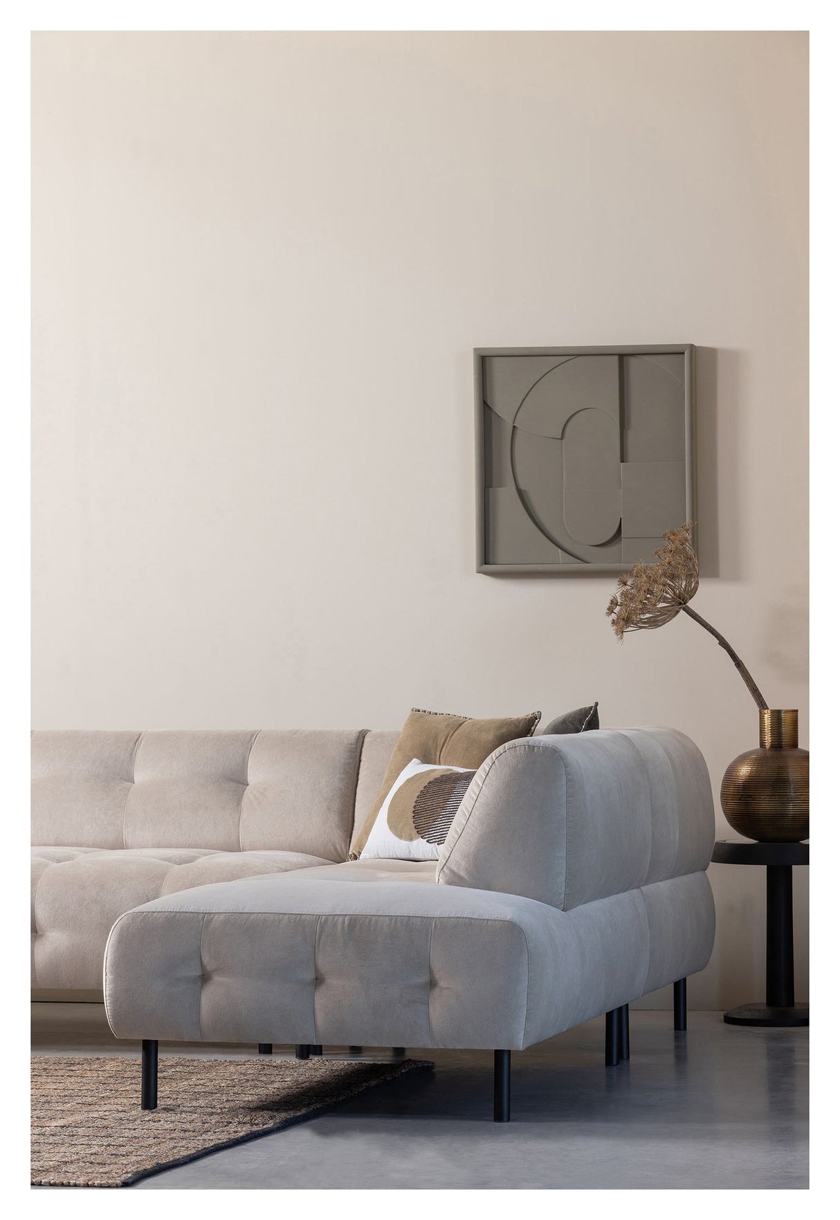 Lloyd Sofa m. chaiselong, højrevendt - Beige - Unoliving.com