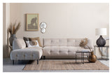 Lloyd Sofa m. chaiselong, venstrevendt - Beige fløjl - Unoliving.com