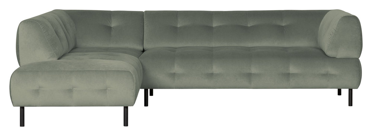 Lloyd Sofa m. chaiselong, venstrevendt - Grøn fløjl - Unoliving.com