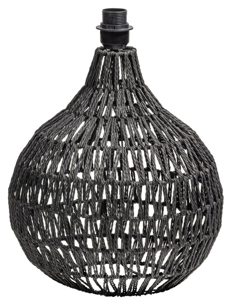 Macy Bordlampe, Sort rattan - Unoliving.com