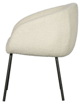 Woood Noelle Spisebordsstol, Offwhite Boucle - Unoliving.com