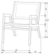 Pem Loungestol i lysebrun Aluminium