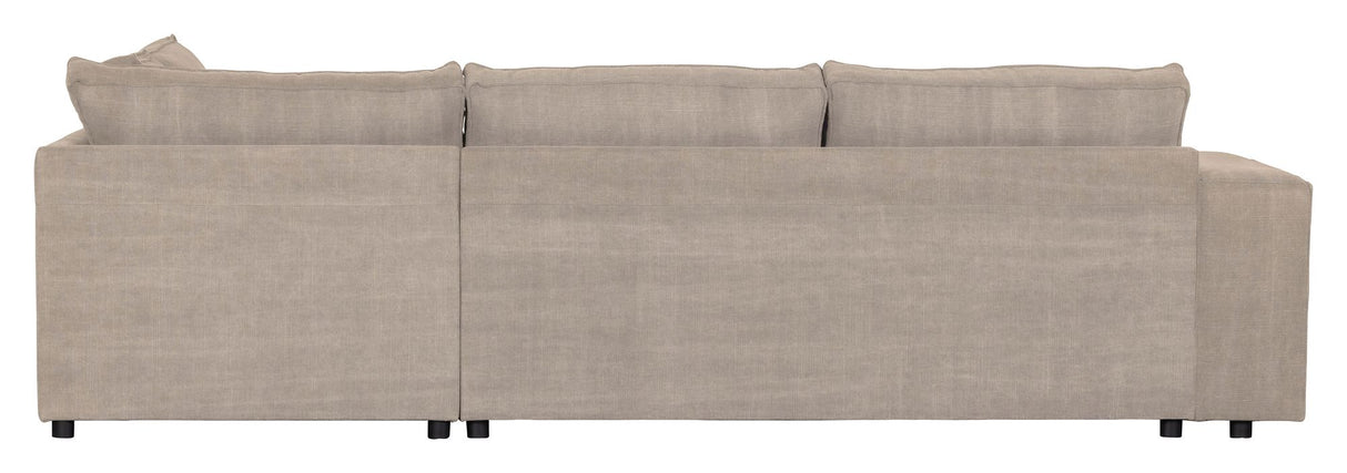 Woood Randy Sofa m. højrevendt chaiselong, Sand - Unoliving.com