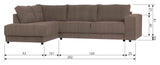 Woood Randy Sofa m. venstrevendt chaiselong, Cacao - Unoliving.com