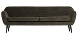 WOOOD - Rocco XL 4-pers. Sofa - Velour Warm Green - Unoliving.com