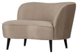 Sara Loungesofa, højrevendt - Khaki fløjl - Unoliving.com