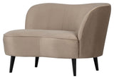 Sara Loungesofa, højrevendt - Khaki fløjl - Unoliving.com