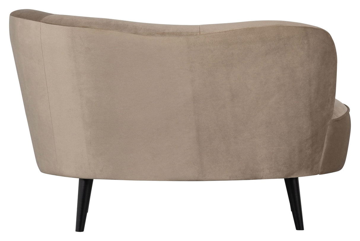 Sara Loungesofa, højrevendt - Khaki fløjl - Unoliving.com