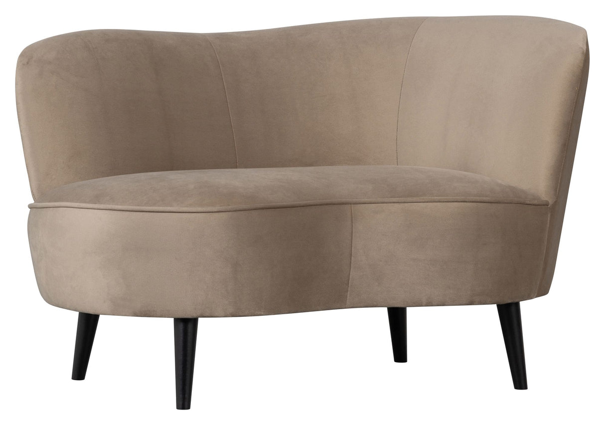 Sara Loungesofa, højrevendt - Khaki fløjl - Unoliving.com