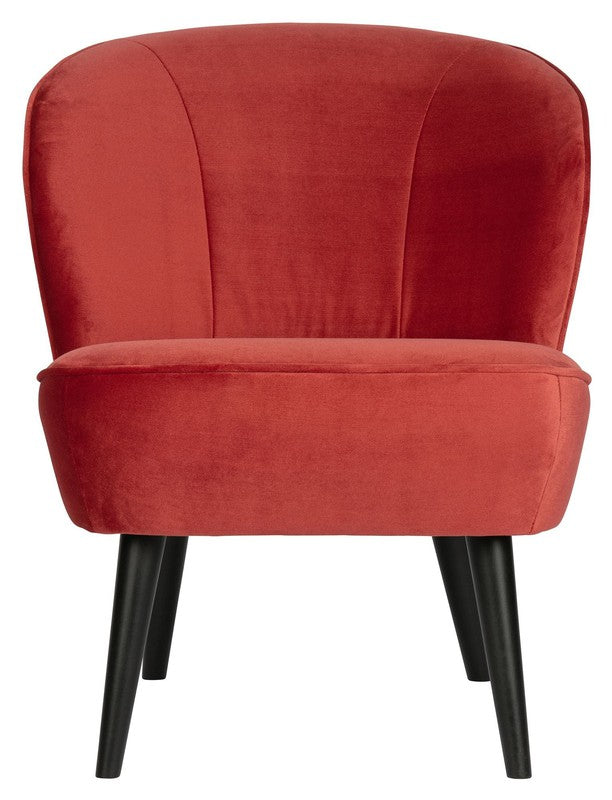 Woood Sara Loungestol - Raspberry Velour - Unoliving.com