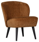 Woood Sara Loungestol, Velour m. struktur Cognac - Unoliving.com