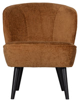 Woood Sara Loungestol, Velour m. struktur Cognac - Unoliving.com