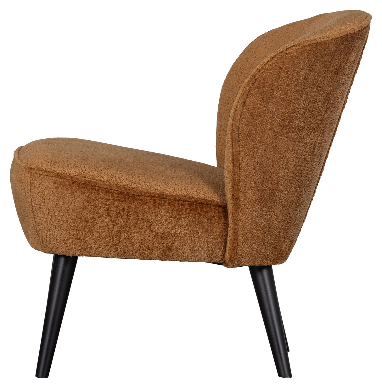 Woood Sara Loungestol, Velour m. struktur Cognac - Unoliving.com