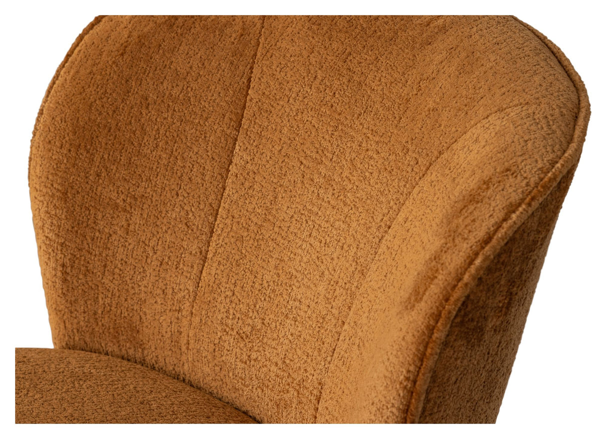 Woood Sara Loungestol, Velour m. struktur Cognac - Unoliving.com