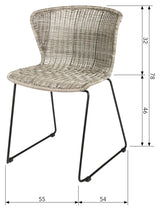 Wings Spisebordsstol sæt m. 2, Sunkissed polyrattan - Unoliving.com