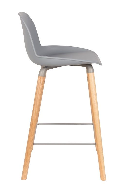 Zuiver Albert Kuip barstol - Lys grå, SH: 65cm - Unoliving.com