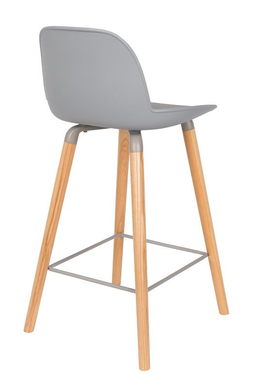 Zuiver Albert Kuip barstol - Lys grå, SH: 65cm - Unoliving.com