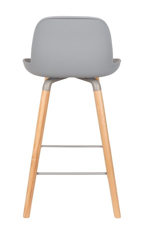 Zuiver Albert Kuip barstol - Lys grå, SH: 65cm - Unoliving.com