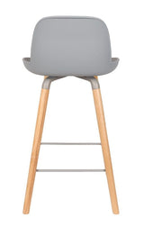 Zuiver Albert Kuip barstol - Lys grå, SH: 65cm - Unoliving.com