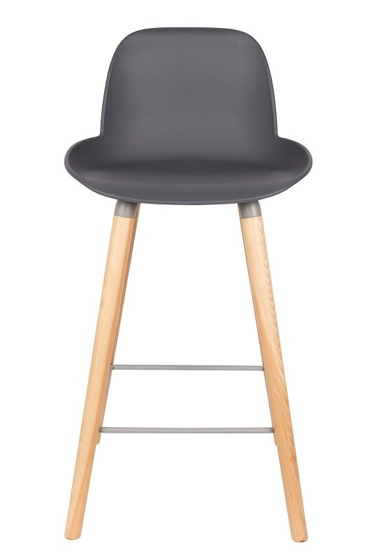 Zuiver Albert Kuip barstol - Mørk grå, SH: 65cm - Unoliving.com