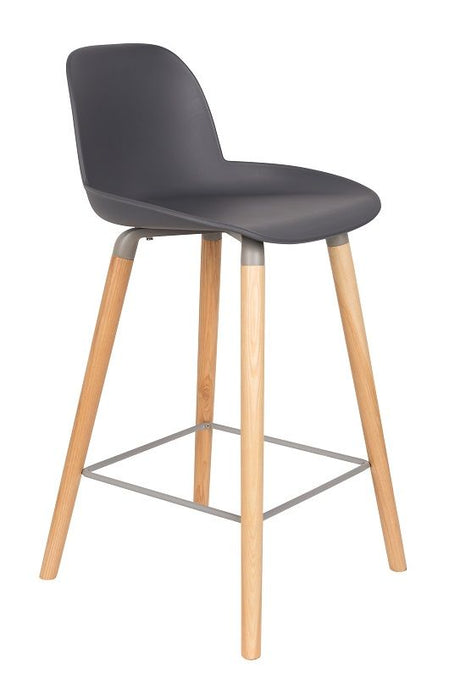 Zuiver Albert Kuip barstol - Mørk grå, SH: 65cm - Unoliving.com