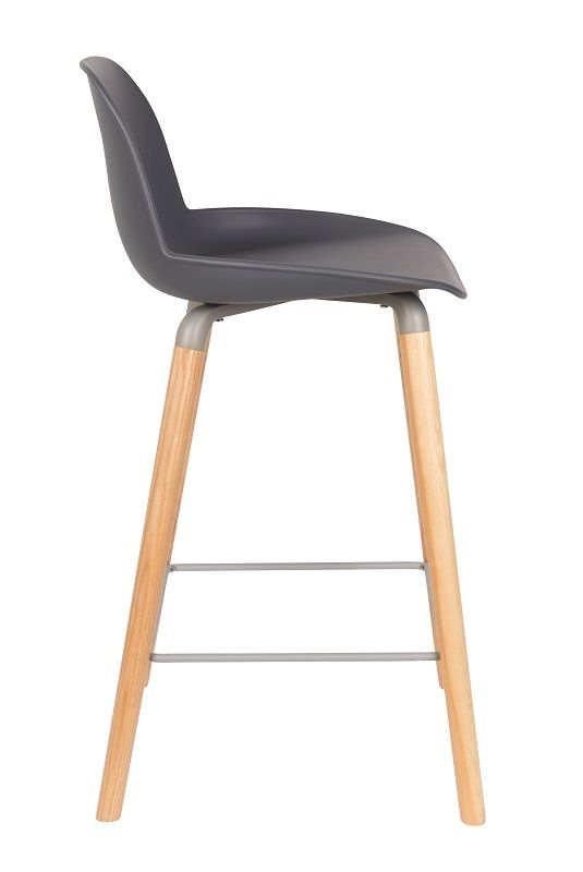 Zuiver Albert Kuip barstol - Mørk grå, SH: 65cm - Unoliving.com