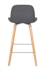 Zuiver Albert Kuip barstol - Mørk grå, SH: 65cm - Unoliving.com