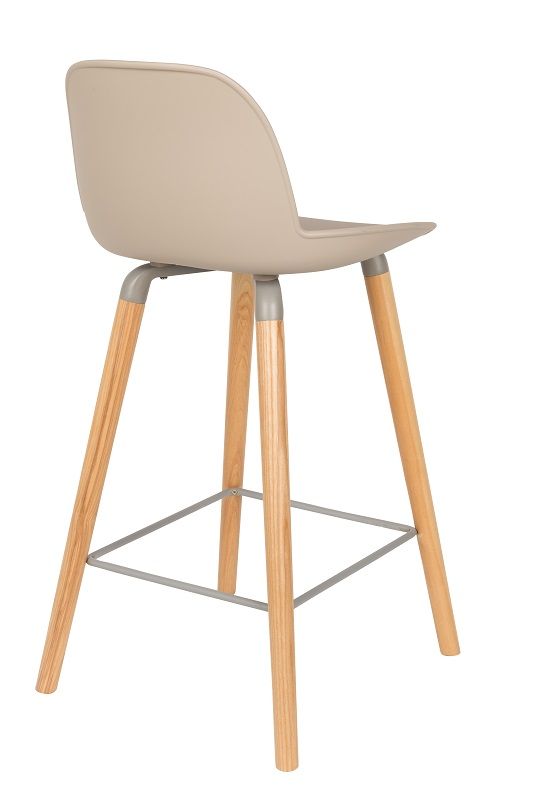 Zuiver Albert Kuip barstol - Taupe, SH: 65cm - Unoliving.com