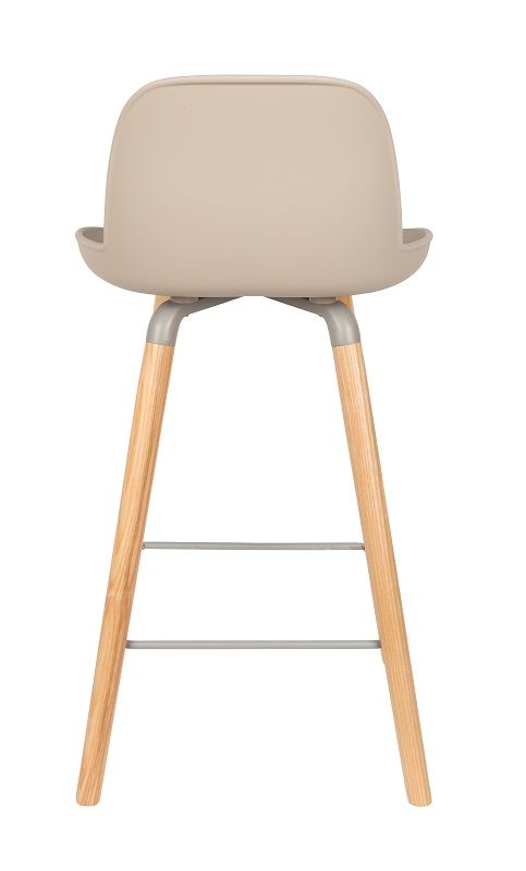 Zuiver Albert Kuip barstol - Taupe, SH: 65cm - Unoliving.com