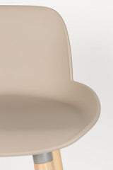 Zuiver Albert Kuip barstol - Taupe, SH: 65cm - Unoliving.com