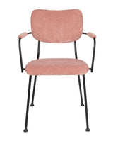 Zuiver Benson Spisebordsstol m. armlæn - Pink - Unoliving.com